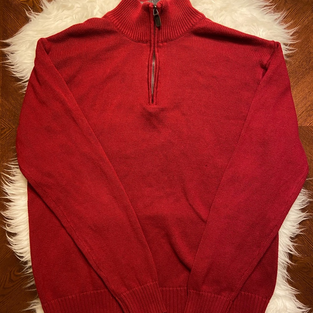 Oscar de la renta men’s quarter zip L/S sz XL